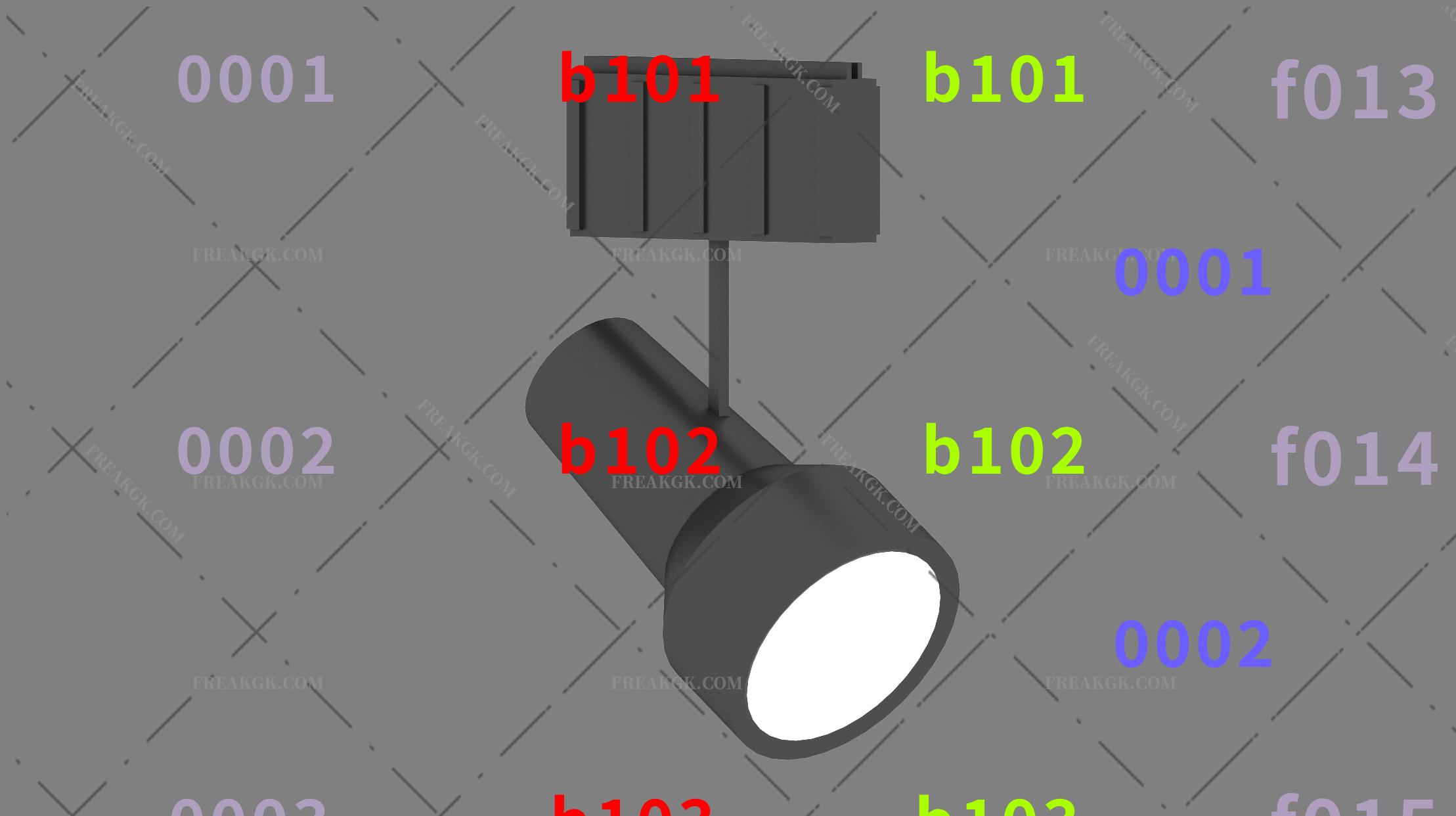 现代 射灯3D模型