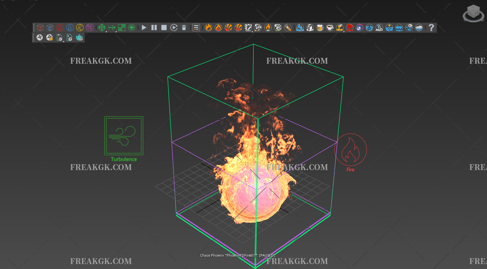 3dmax火凤凰插件【3dmax流体动力学插件】Phoenix FD V5.23.00 for 3DS MAX 2022-2025 Vray 6