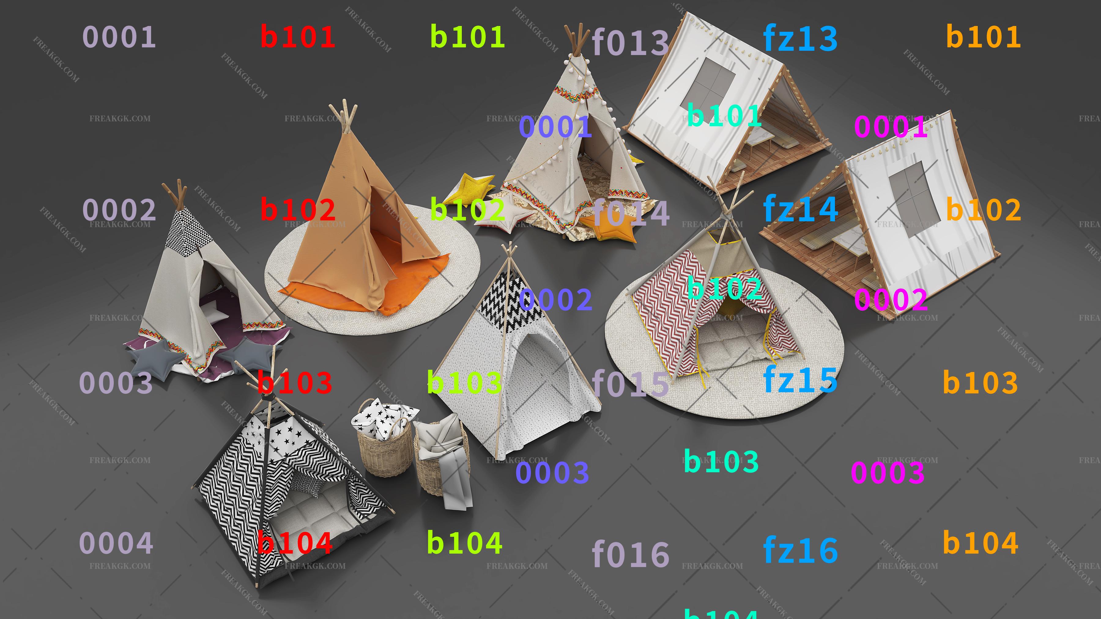 现代 帐篷3D模型